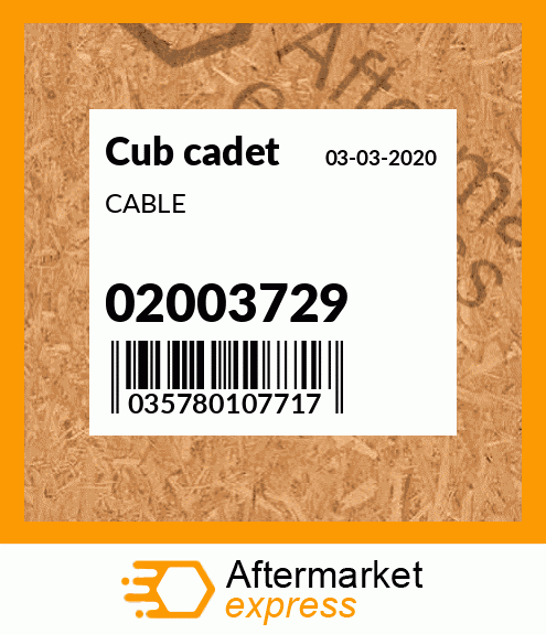 CABLE 02003729
