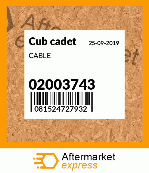 CABLE 02003743