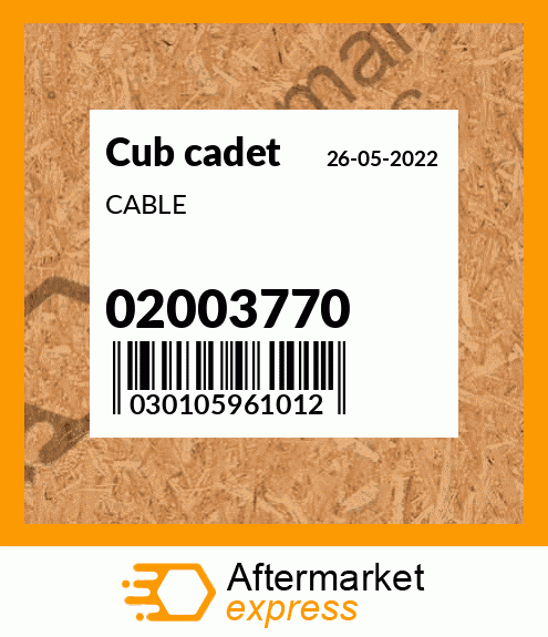 CABLE 02003770