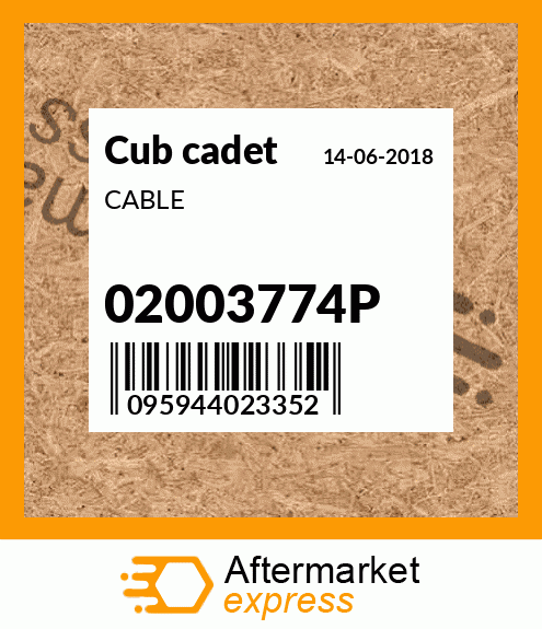 CABLE 02003774P