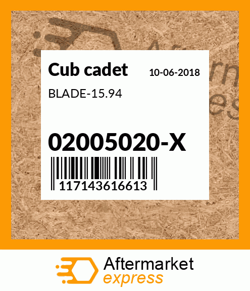 BLADE-15.94 02005020-X