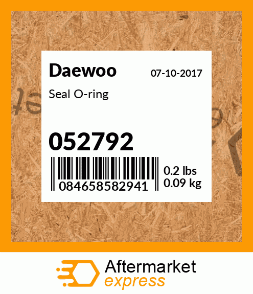 Seal O-ring 052792