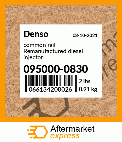 common rail Remanufactured diesel injector 095000-0830