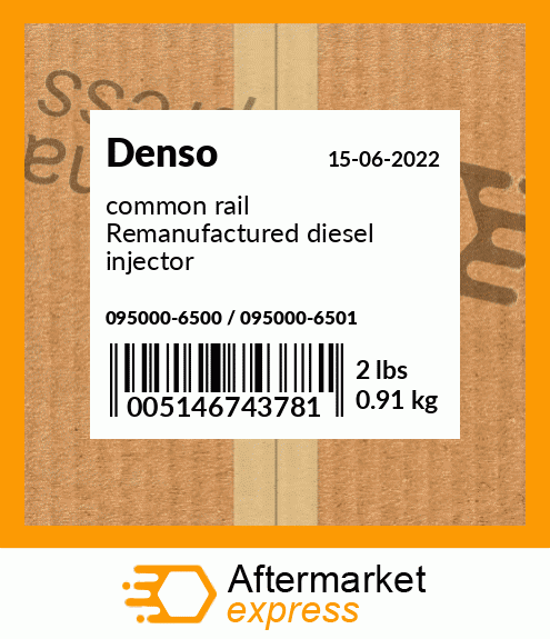 common rail Remanufactured diesel injector 095000-6500 / 095000-6501