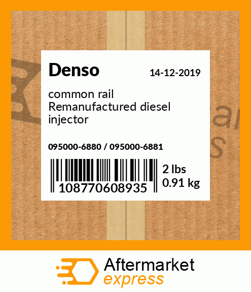 common rail Remanufactured diesel injector 095000-6880 / 095000-6881