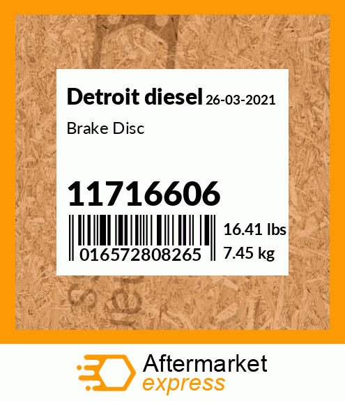 Brake Disc 11716606