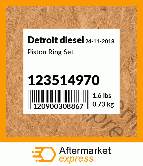 Piston Ring Set 123514970