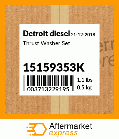Thrust Washer Set 15159353K