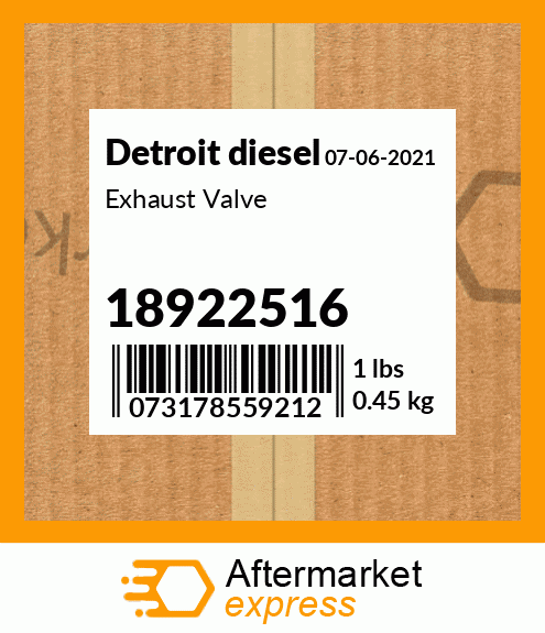 Exhaust Valve 18922516