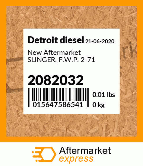 New Aftermarket SLINGER, F.W.P. 2-71 2082032