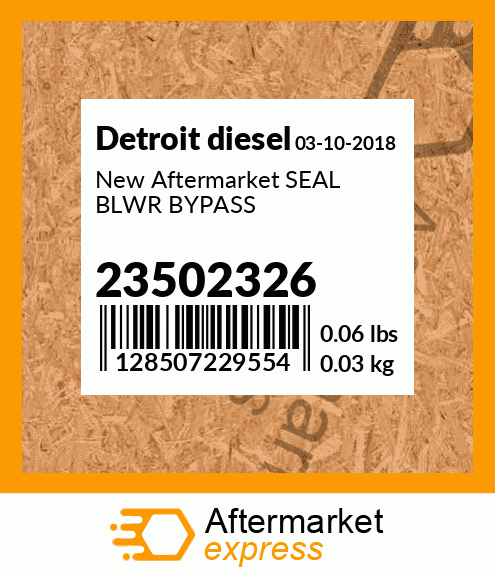 New Aftermarket SEAL BLWR BYPASS 23502326
