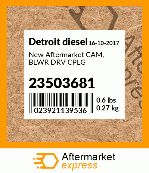 New Aftermarket CAM, BLWR DRV CPLG 23503681