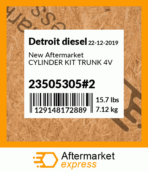 New Aftermarket CYLINDER KIT TRUNK 4V 23505305#2