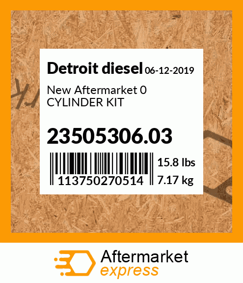 New Aftermarket 0 CYLINDER KIT 23505306.03