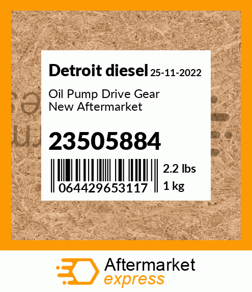 Oil Pump Drive Gear New Aftermarket 23505884