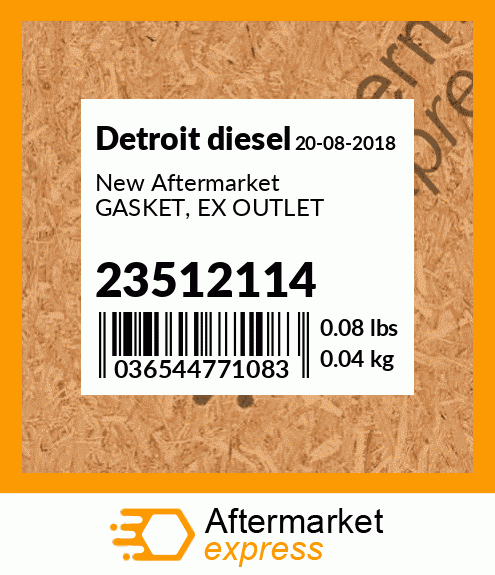 New Aftermarket GASKET, EX OUTLET 23512114