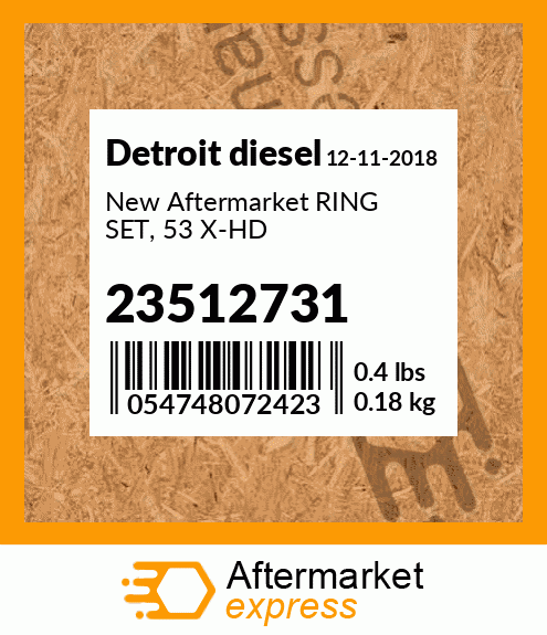 New Aftermarket RING SET, 53 X-HD 23512731