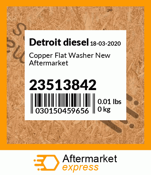 Copper Flat Washer New Aftermarket 23513842