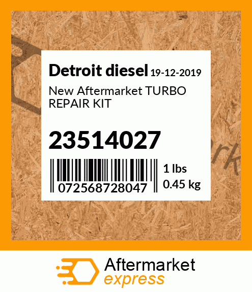 New Aftermarket TURBO REPAIR KIT 23514027