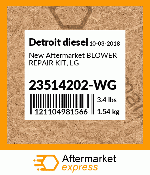 New Aftermarket BLOWER REPAIR KIT, LG 23514202-WG