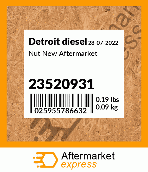 Nut New Aftermarket 23520931