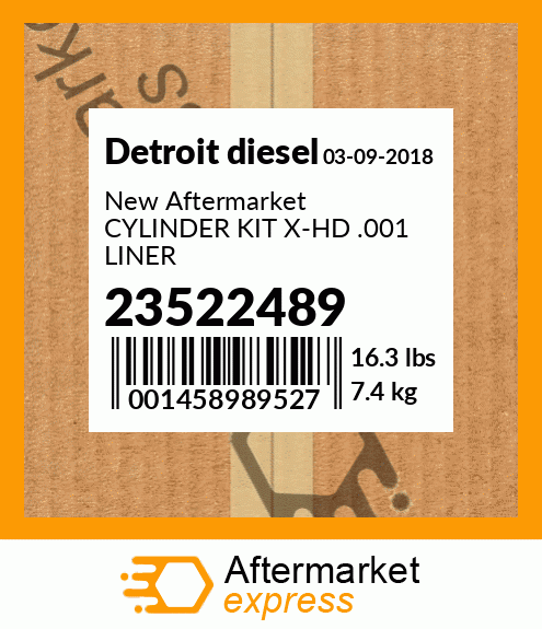 New Aftermarket CYLINDER KIT X-HD .001 LINER 23522489
