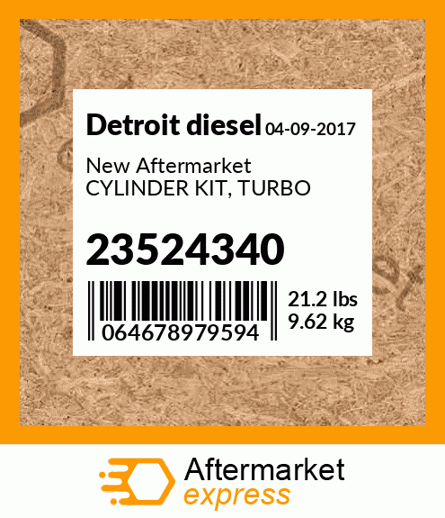 New Aftermarket CYLINDER KIT, TURBO 23524340