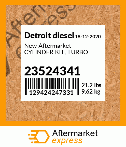 New Aftermarket CYLINDER KIT, TURBO 23524341
