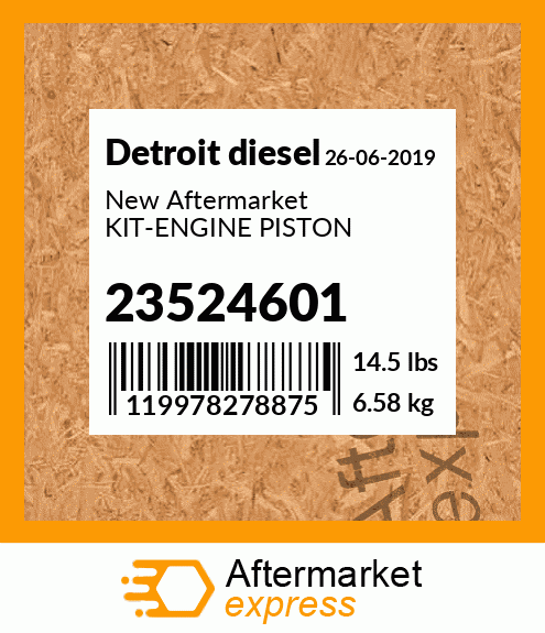 New Aftermarket KIT-ENGINE PISTON 23524601