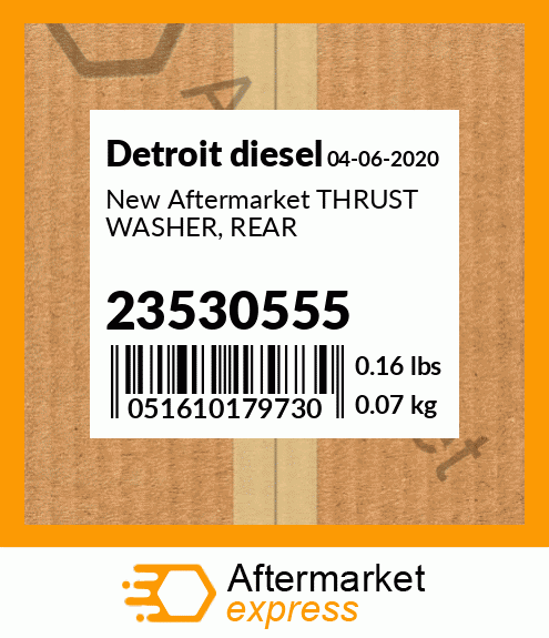 New Aftermarket THRUST WASHER, REAR 23530555
