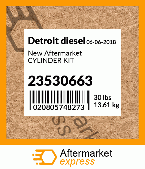 New Aftermarket CYLINDER KIT 23530663