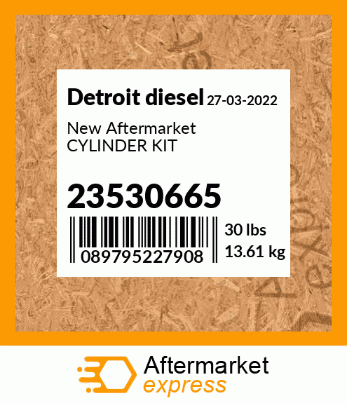 New Aftermarket CYLINDER KIT 23530665