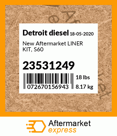 New Aftermarket LINER KIT, S60 23531249