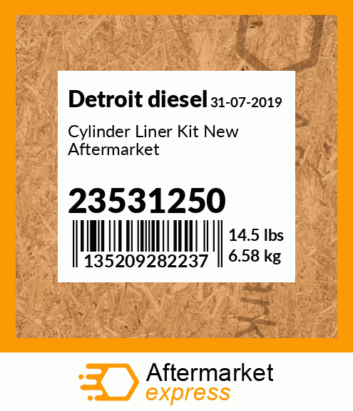 Cylinder Liner Kit New Aftermarket 23531250
