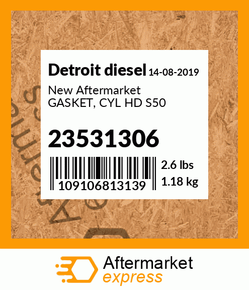 New Aftermarket GASKET, CYL HD S50 23531306