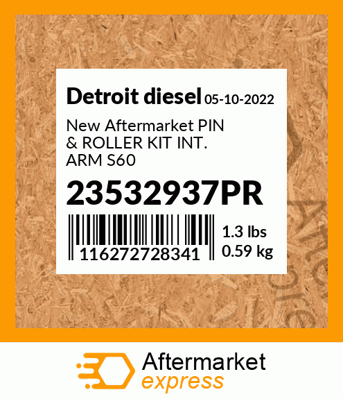 New Aftermarket PIN & ROLLER KIT INT. ARM S60 23532937PR