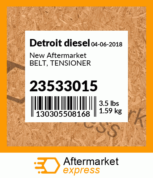New Aftermarket BELT, TENSIONER 23533015