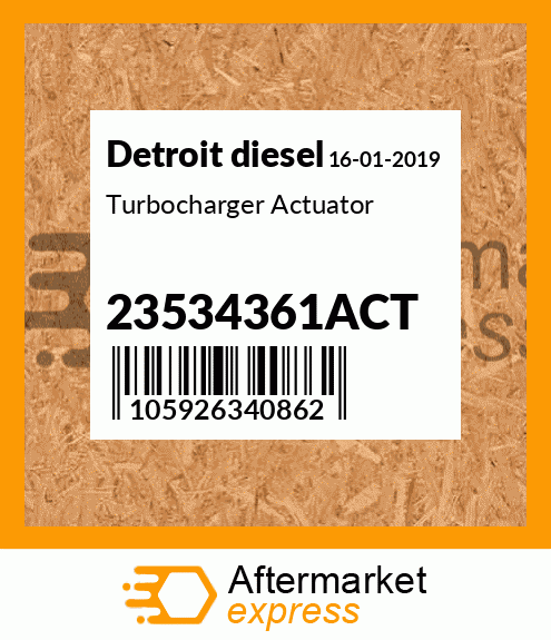 Turbocharger Actuator 23534361ACT