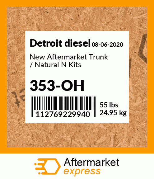New Aftermarket Trunk / Natural N Kits 353-OH