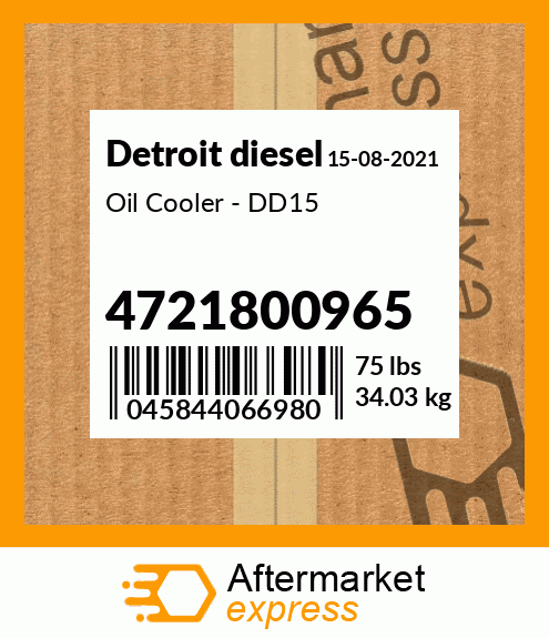 Oil Cooler - DD15 4721800965