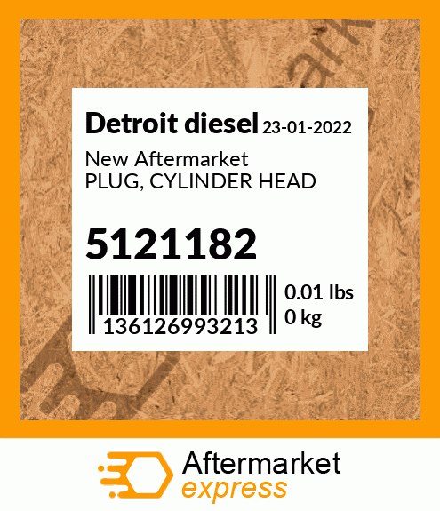 New Aftermarket PLUG, CYLINDER HEAD 5121182