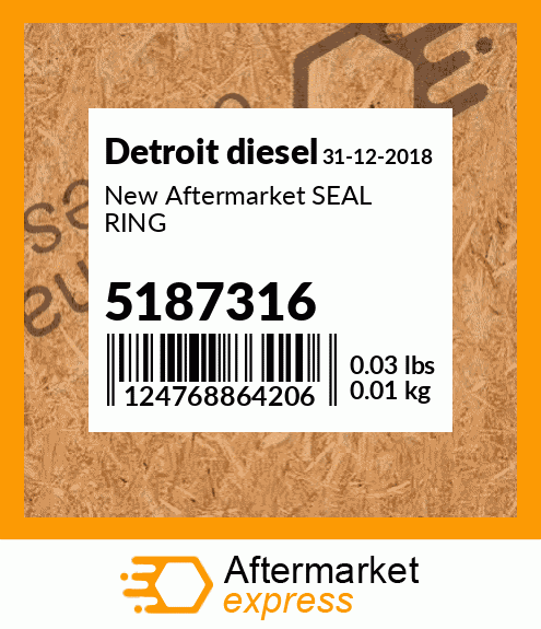 New Aftermarket SEAL RING 5187316