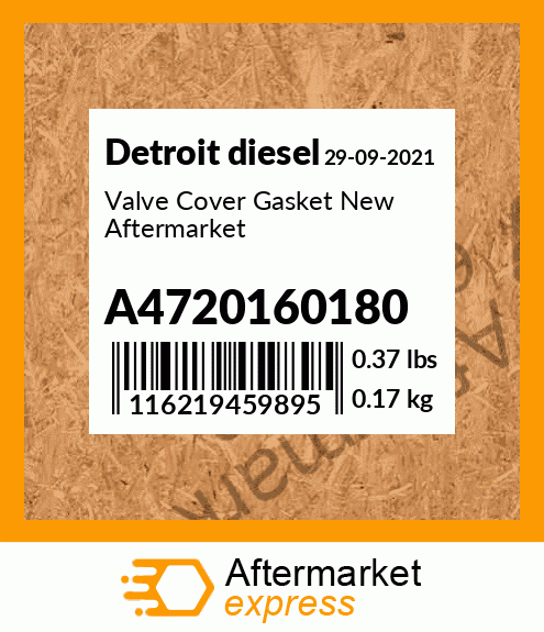Valve Cover Gasket New Aftermarket A4720160180