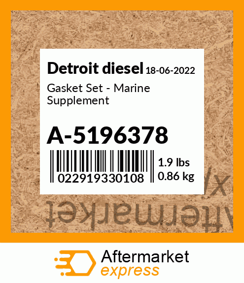 Gasket Set - Marine Supplement A-5196378