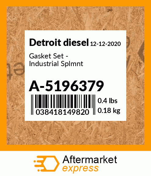 Gasket Set - Industrial Splmnt A-5196379
