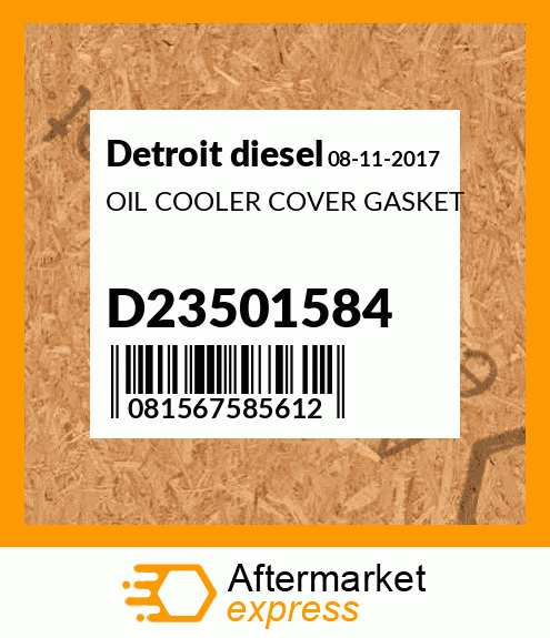 OIL COOLER COVER GASKET D23501584