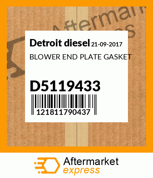 BLOWER END PLATE GASKET D5119433