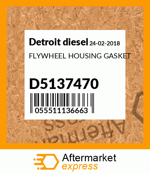 FLYWHEEL HOUSING GASKET D5137470
