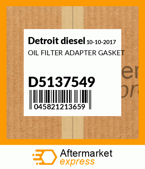 OIL FILTER ADAPTER GASKET D5137549