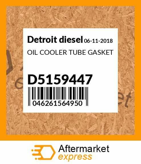 OIL COOLER TUBE GASKET D5159447